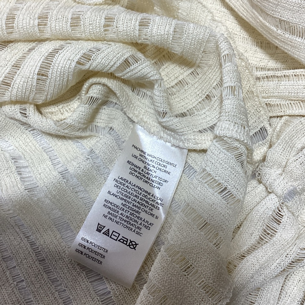NWT Anthropologie XL Cream Ruffle Blouse - Picture 9 of 10